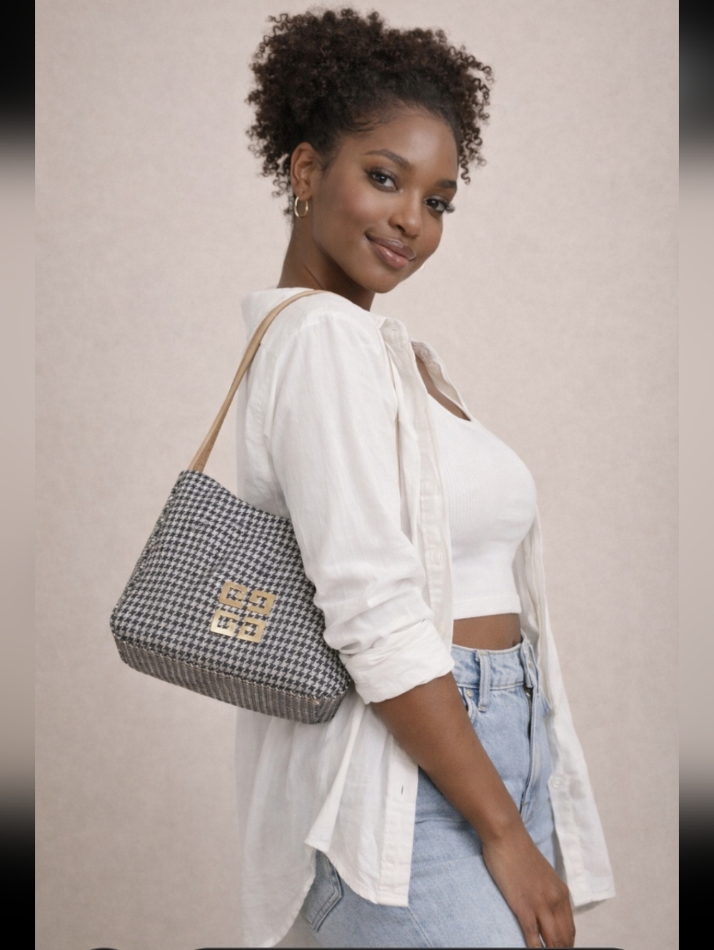 Givenchy Houndstooth Shoulder Bagâ